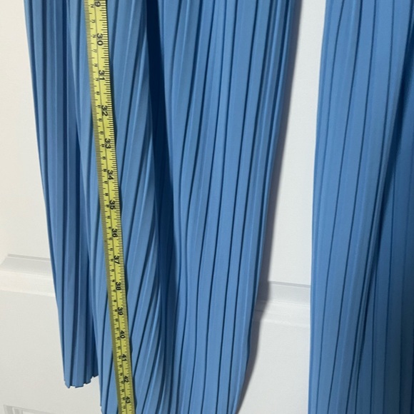 NWT Max Mara Women's CACIO Jersey Trouser Light Blue Pleated Pants Sz L 170/72A - Picture 9 of 16